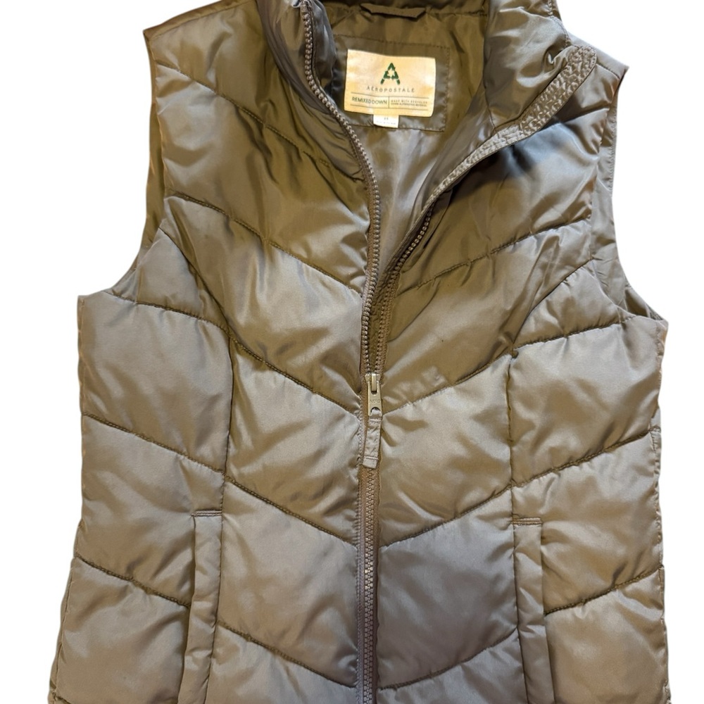 Women's Quilted Vest - olive green